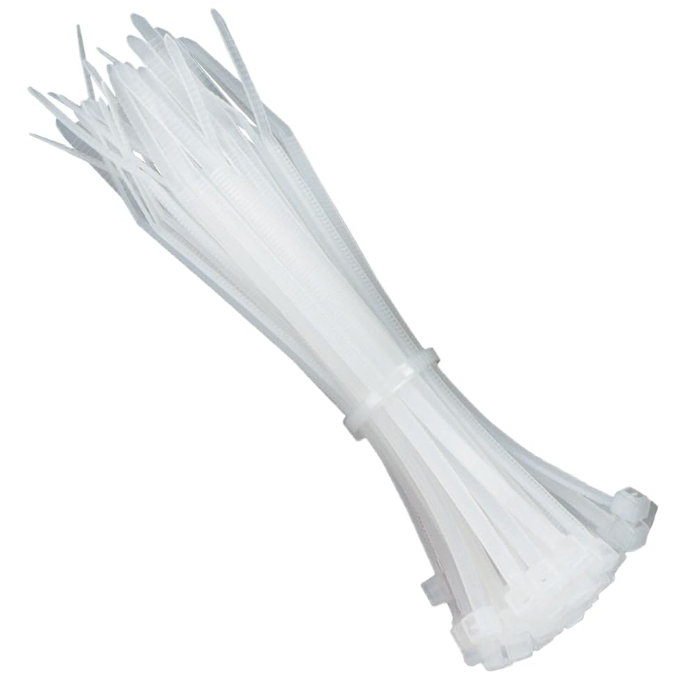 Kafton Pack of 100 Natural Cable Zip Ties, UL Nylon, Perfect for PC, Bicycle Tie Wrap DIY Home Wire Vegetable Garden Office (300mm x 3.6mm) Natural