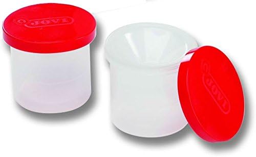 Jovi 30 x Plastic Brush Cups with Leak Protection and Lid, Multicolor, 30 Pieces - Image 3