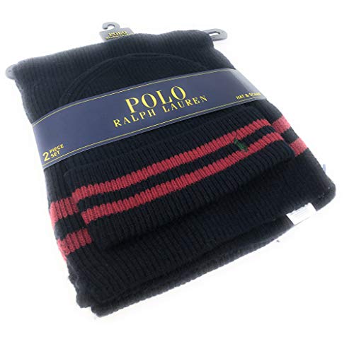 Polo ralph lauren men s scarf & hat gift set navy blue