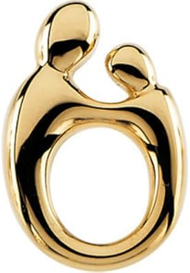 mother and child pendant gold