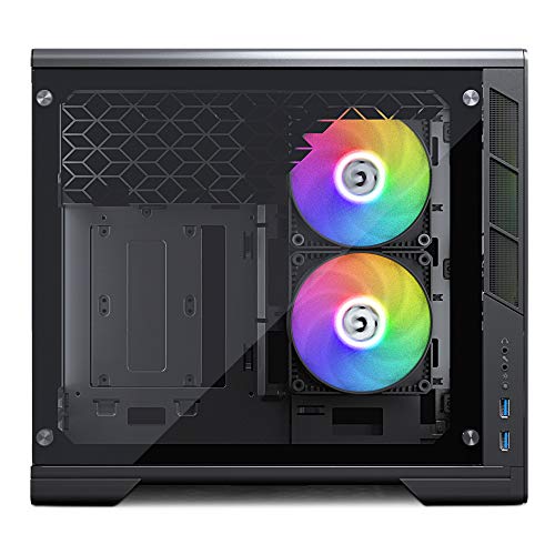 MTALLICGAR-MetallicGear-Neo-Mini-V2-Series-Mini-ITX-Case-Compact-Chassis-Sand-Blasted-Aluminum-Tempered-Glass-Panel-Liquid-Cooling-Ready-Black