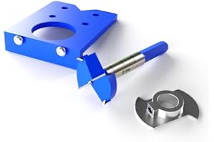 Forstner Bit 1-3/8"(35mm) Concealed Hinge Jig kit, Forstner Drill Bits for Woodworking Hinge Hole Drill Guide for Cabinet Cup