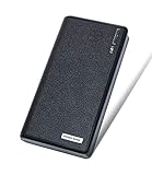 Dual USB 20000mAh Compact Portable Charger, 18650 Batteries Portable Power Bank Charger Box for iPhone 7 6 6S Plus 5S, iPad, Samsung-Ultra High Capacity Fast Charging (Black)