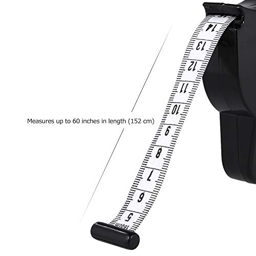 Body Fat Measuring Tape Retraction Tape Measure Push-Button Retraction Locking Pin Accurate Sturdy Vinyl Tape Measurement - Thumbnail 3