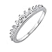 CloseoutWarehouse Cubic Zirconia Journey Tiara Ring Sterling Silver (Color options, Sizes 3-15)