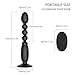 Vibrating Anal Beads Vibrator Prostate Massager - Adorime Waterproof G-spot Vibrators Anal Butt Plugs with 10 Modes and Hands-Free Suction Cup, Sex Toys for Men Women and Couples.