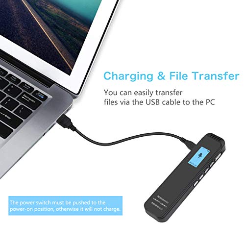Digital Voice Recorder, RegeMoudal Big Voice Cavity HD Sound Quality 16GB Voice Activated Recorder with Dual Microphone Noise Reduction 360° Stereo Recording Support 64G TF Card Expansion