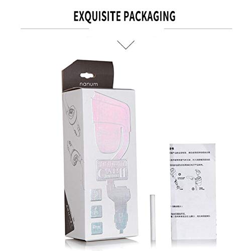 ONEZILI Car Humidifier,Mini Air Purifier Aroma Diffuser Air Freshener Purifier Aromatherapy Mist Maker with 360 Degree Rotation, Suit for Water Soluble Essential Oils Protable Diffuser (1 USB Blue) - Thumbnail 4