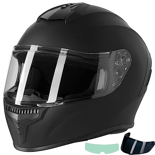 Favoto Motorcycle Full Face Helmet DOT Approved, Lightweight ABS
