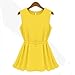 Zehui Women's Chiffon Vest Shirt Sleeveless Shirt Scoop Neck with Belt