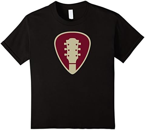 Kids Guitar Pick T-Shirt Gift, Cool Guitar Handle Pick Logo Shirt 8 Black
