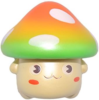 Scented cream green orange rainbow mushroom squishy by Areedy