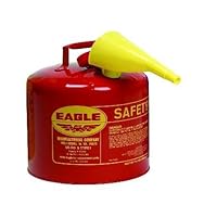 Dekchokdee Eagle UI-50-FS 5-Gallon Type 1 Red Safety Can W/Funnel for Gasoline