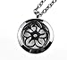 Lotus Essential Oil Diffuser Necklace Stainless Steel Locket Pendant with 24