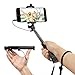 Foldable Self Portrait Monopod by EEZ-Y - Wired Selfie Stick w/ Telescopic Pole & Adjustable Phone Holder for Large & Small Smartphones - Awesome Photography Tools for iPhone Samsung Sony LG Devices