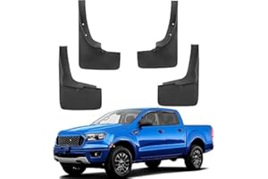Tecoom Mud Flaps Splash Guards Compatible with Ford Ranger 2019 2020 2021 2022 2023, Heavy Duty Front and Rear Mud Flaps, Easy Installation ABS Molded 4PCS