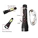 Domini LED Tactical Flashlight - USB Rechargeable Zoomable Flashlight XM-L T6 + COB Torch for Camp Emergency Reading Car Checking and Work with USB charging (18650 battery including)