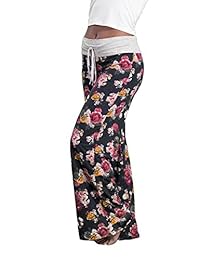 Inspire L'Amour Womens USA Pantalones cómodos y elásticos de pierna ancha suaves y elásticos