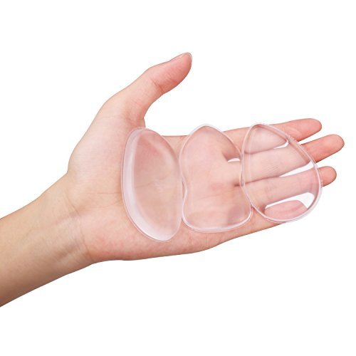 MEYSHAR Silicone Makeup Sponge [3-Pack], MEYSHAR Gel Foundation Makeup puff - Silisponge Cosmetic Beauty Tools Blender for Cream Liquid Foundation Cosmetic Beauty Tools