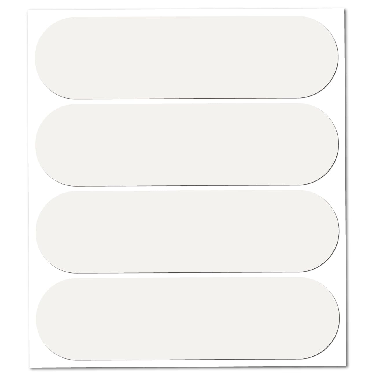 B REFLECTIVE Éco STANDARD™, 4 retro reflective stickers kit, Night high visibility safety, Adhesive for Motorbike Helmet/Scooter/Bike/Stroller/Buggy/Toys, 8,5 x 2,3 cm, White