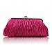 kingluck Silk Cocktail Evening Handbags/Clutches in Gorgeous Silk Purse (hotpink)