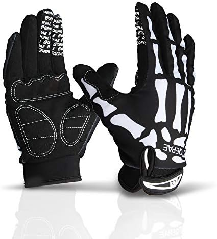 LERWAY VTT Vélo Plein Doigt Gants de Vélo Chaud Moto Sports de Plein Air Vélo Monster Gants Squelette (Taille M)