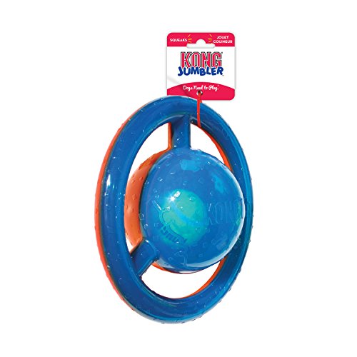 KONG Jumbler™ Disc Interactive Fetch Dog Toy with Handle For