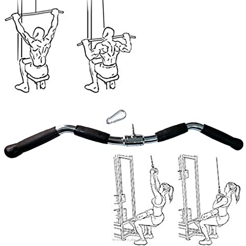 Lat Bar Cable Machine Attachment Curl Pulldown Bar Barbell Revolving