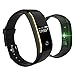 Fitness Tracker, KINGBERWI Activity Tracker with Heart Rate Monitor, IP67 Waterproof Bluetooth Pedometer Wristband, Blood Pressure Oxygen Sleep Monitor Smart Bracelet for Android & IOS, Black