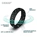 COOLOO 10 Pack Silicone Wedding Ring for Women, Premium Wedding Bands Thin and Stackable Durable Comfortable Rubber Rings, Black White Pink Silver