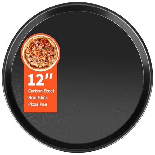 Dinlon Pizza Pan for Oven, 12” Pizza Pan Compatible with Breville Smart Oven BOV800XL BOV845 BOV900, Non-Stick Pizzas Tray for Breville Toaster Ovens Accessories, Replacement for Breville Pizzas Pans