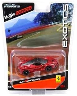 NEW DIECAST TOYS CAR MAISTO 1:64 EXOTICS - FERRARI LAFERRARI RED WITH BLACK WHEELS 15494-MC1