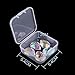 WXJ13 20 Pack Small Rectangle Clear Plastic Box Bead Storage Box with Flip Cover (2.1 x 2.1 x 0.8 Inch)