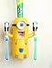 Despicable me Auto Automatic Toothpaste Dispenser + 2 Toothbrush Holder Set Wall Mount Stand for Lover(single Eye)