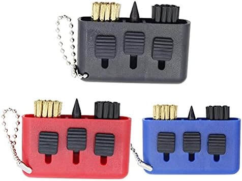 QADN Golf Club Brush and Groove Cleaner, 3-Pack Cleaning Tool Sharpener 3 in 1 Pocket Portable Retractable, Light and Small Golf Cleaning Accessories Can Be Hung QADN Golf Club Brush and Groove Cleaner, 3-Pack Cleaning Tool Sharpener 3 in 1 Pocket Portable Retractable, Light and Small Golf Cleaning Accessories Can Be Hung