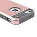 ULAK iPhone 5C Case, Slim Lightweight 2in1 iPhone 5C Cases Hybrid with Soft Rugged TPU Inner Skin and Hard PC Anti Scratches Protective Cover for Apple iPhone 5C (Rose Gold+Grey)