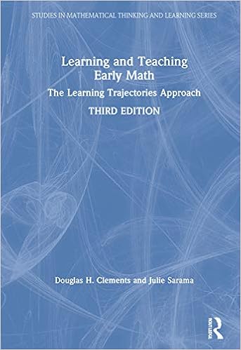 Amazon Com Learning And Teaching Early Math The Learning Trajectories Approach Studies In Mathematical Thinking And Learning Series 9780367538552 Clements Douglas H Sarama Julie Books