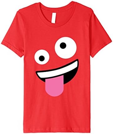 Kids Wacky Emoji Face Halloween Costume Premium T-Shirt 8 Red