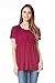 Bearsland Women's Breastfeeding and Nursing Summer Top PurpleRed Size L