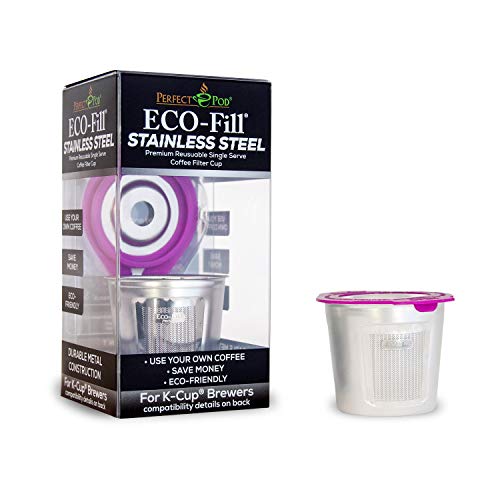Perfect Pod ECO-Fill Stainless Steel Reusable K-Cup Pod Micro-Etched Metal Filter | Compatible with
