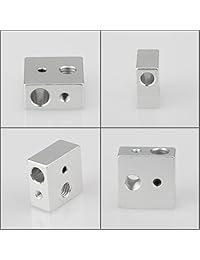 PChero 5pcs aluminio Extrusora Boquilla de Hotend Garganta calentador bloque con 10pcs 2 mm de espesor heat insulated algodón, para MK7 MK8 Makerbot 3d impresora