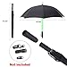 Black Fabric LED Lightsaber Umbrella Flashlight in The Easy Grip Handle Golf Umbrellas with 7 Colors Sword Light up Changing on The Shaft Built in Torch at Bottom