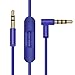OFC Replacement Inline Remote and Mic Extension Audio Cable Cord for Monster Beats by Dr Dre Solo Solo HD Studio Wireless Pro Detox Mixr Executive Pill Headphones (Purple)