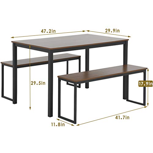 FDW Dining Table Set Dining Table and Bench Kitchen Table and Chairs