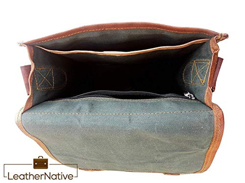Leather Native 11" Leather Messenger Satchel Laptop Bag for Men's and Women's Leather Satchel Laptop Messenger Unisex Ipad Mini Laptop Bag Pre Valentines Day Special Sale!