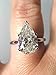 Cutedoumiao Fashion Ring Cushion Cut 5A Zircon Water Drop Stone 925 Sterling Silver Engagement Wedding Band Ring for Women (7)