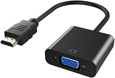 CdomyChenduomi 1080P HDMI Male to vga Female Converter Cable Video Adapter for Computer PC HDTV Desktop Laptop Monitor Project Chromebook Raspberry Pi Roku Xbox and More(Black)