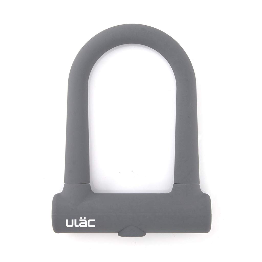 ULAC Brooklyn Featherweight Alloy Bike U-Lock, with transportation bracket system for versatile carrying (Grey)