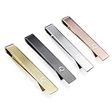 HAWSON Initial Tie Clip-Skinny Tie Bar for Mens