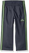 adidas Toddler Boys' Tricot Pant, Grey/Green, 2T